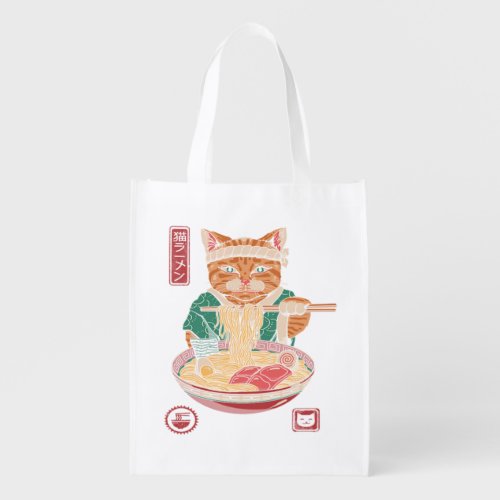 Cat Neko Ramen Grocery Bag