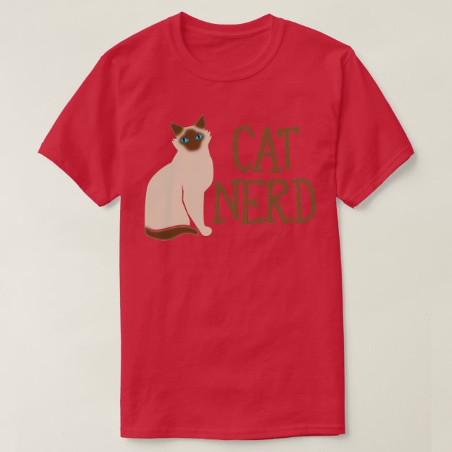 CAT NERD complete expert on cats T-Shirt (Design Front)