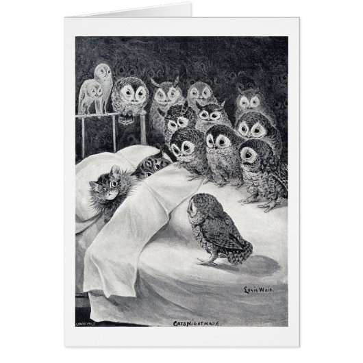 Cat Nightmare Owl Bird, Louis Wain (Front)