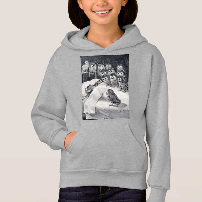 Cat Nightmare Owl Bird, Louis Wain Hoodie (Front)