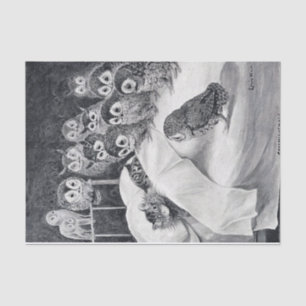 Cat Nightmare Owl Bird, Louis Wain Tissue Paper