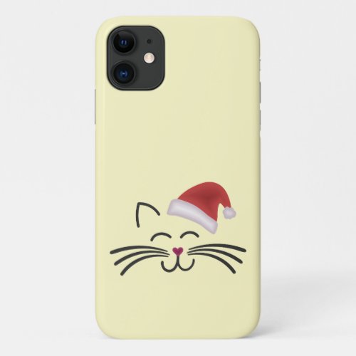 cat Nikolaus Mtze Cat Santa Hat iPhone 11 Case