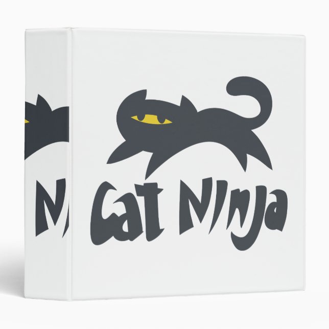 Cat ninja - Choose background color 3 Ring Binder (Front/Spine)