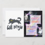 Cat ninja - Choose background color Invitation