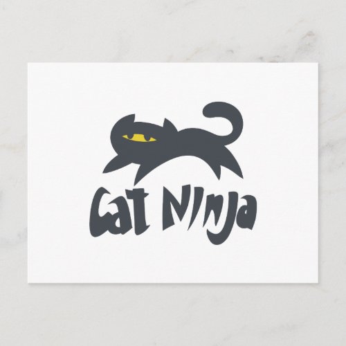 Cat ninja _ Choose background color Postcard