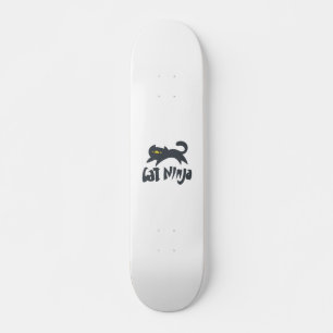 Cat ninja - Choose background color Skateboard