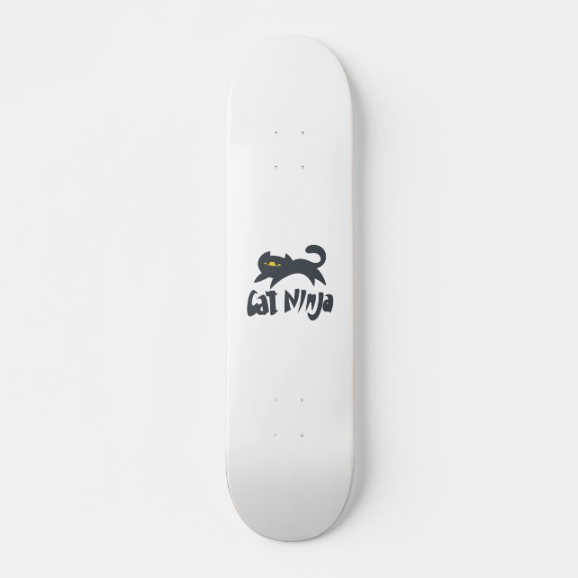 Cat ninja - Choose background color Skateboard (Front)