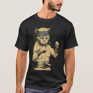 Cat Ninja Fighter   Cat Practice Karate T-Shirt