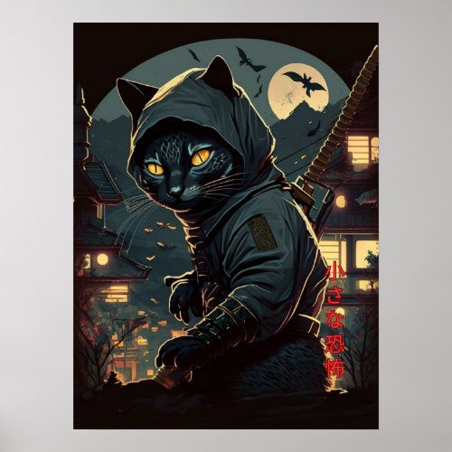 Cat Ninja â Little Terror Poster