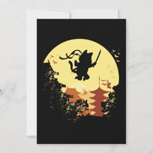 Cat Ninja Samurai Shinobi Kitten Kitty Pet Animal  Invitation