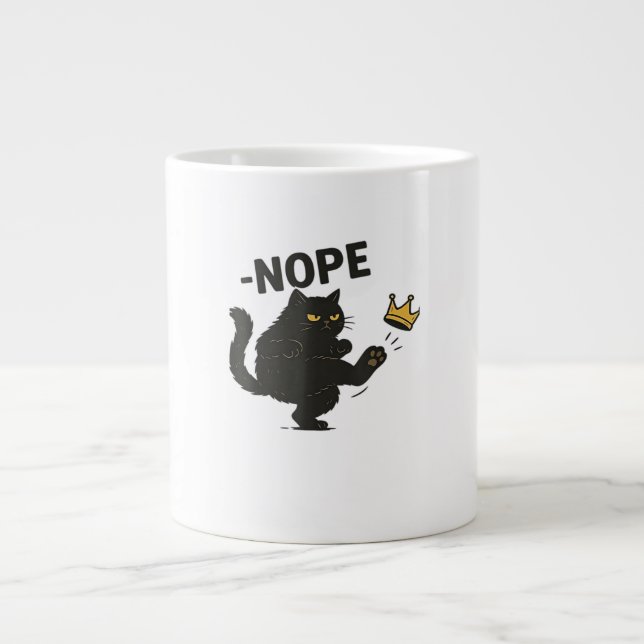 Cat No Kings In America  Giant Coffee Mug (Front)