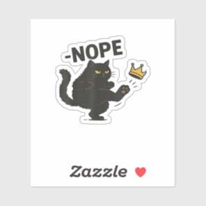 Cat No Kings In America  Sticker