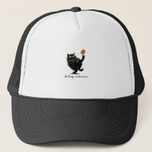 Cat No Kings In America We The People Political Trucker Hat