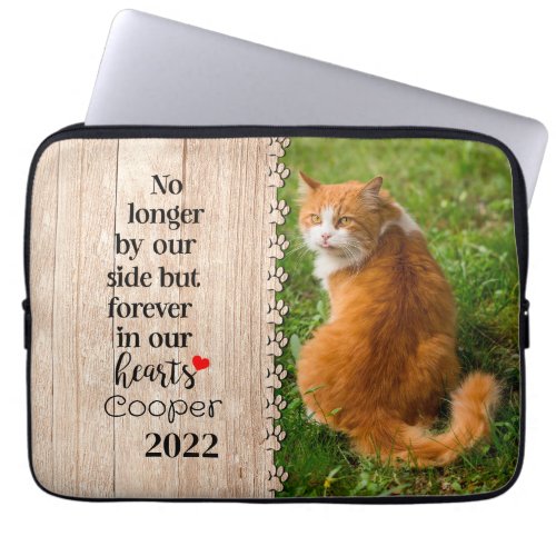 Cat No Longer By Our Side But Forever In Our Heart Laptop Sleeve