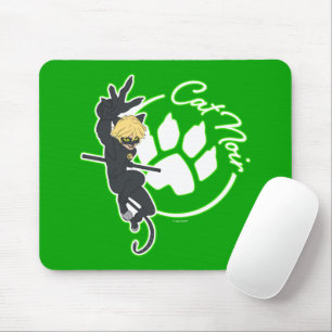 Cat Noir Badge Mouse Pad