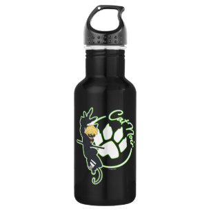 Cat Noir Badge Stainless Steel Water Bottle