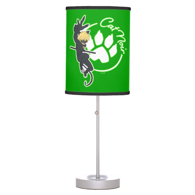 Cat Noir Badge Table Lamp (Front)