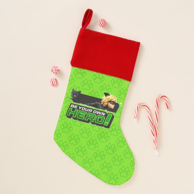 Cat Noir | Be Your Own Hero Christmas Stocking (Front)
