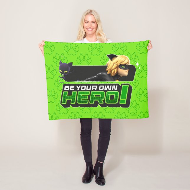Cat Noir | Be Your Own Hero Fleece Blanket (In Situ)