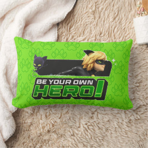 Cat Noir Be Your Own Hero Lumbar Pillow