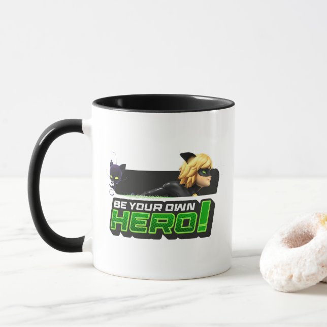 Cat Noir | Be Your Own Hero Mug (With Donut)