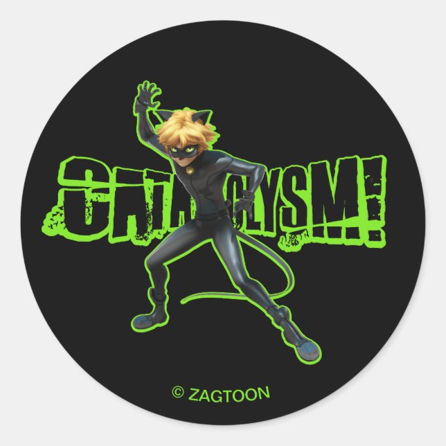Cat Noir | Cataclysm Classic Round Sticker (Front)