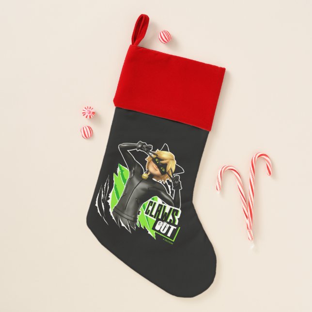 Cat Noir | Claws Out Graphic Christmas Stocking (Front)