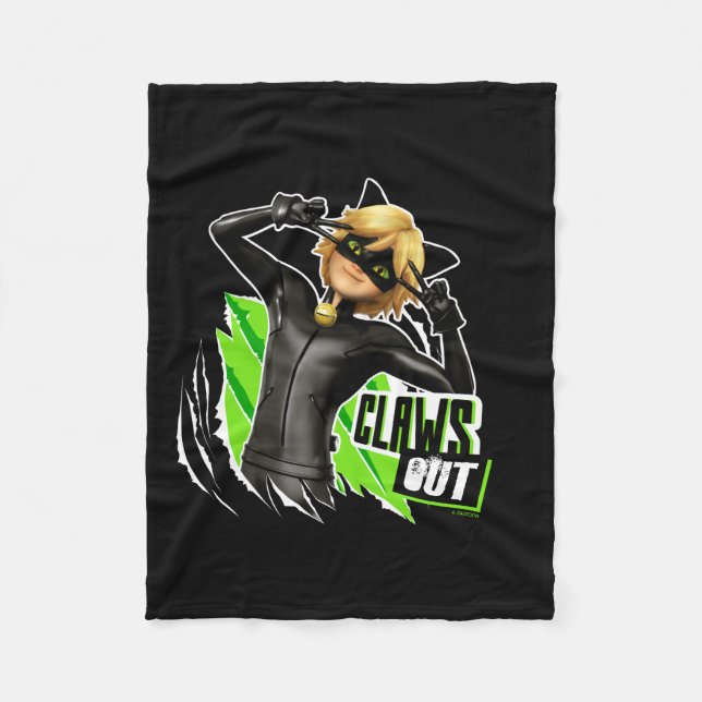 Cat Noir | Claws Out Graphic Fleece Blanket (Front)