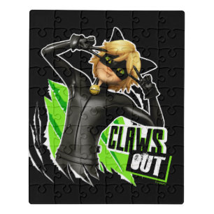 Cat Noir Claws Out Graphic Jigsaw Puzzle