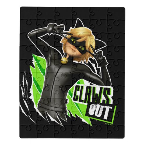Cat Noir  Claws Out Graphic Jigsaw Puzzle
