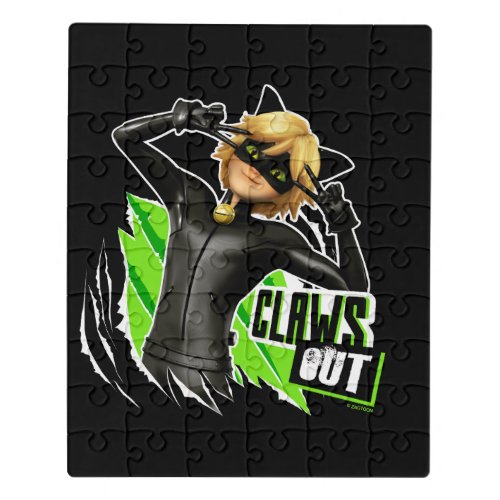 Cat Noir  Claws Out Graphic Jigsaw Puzzle