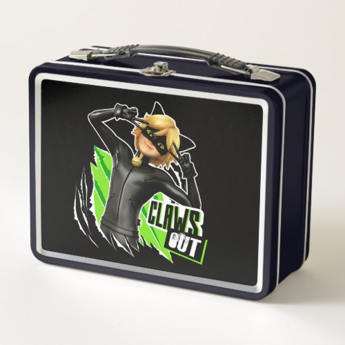 Cat Noir  Claws Out Graphic Metal Lunch Box