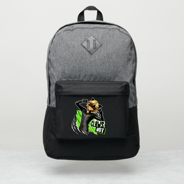 Cat Noir | Claws Out Graphic Port Authority® Backpack (Front)