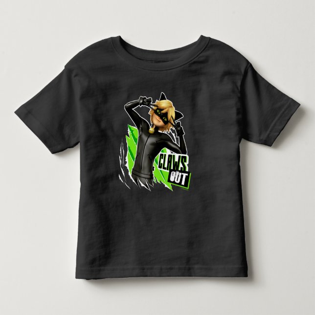Cat Noir | Claws Out Graphic Toddler T-shirt (Front)