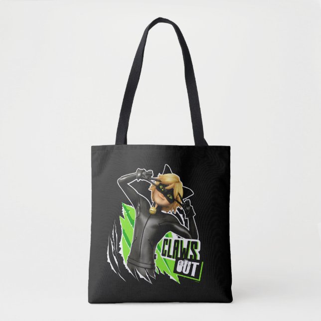 Cat Noir | Claws Out Graphic Tote Bag (Front)
