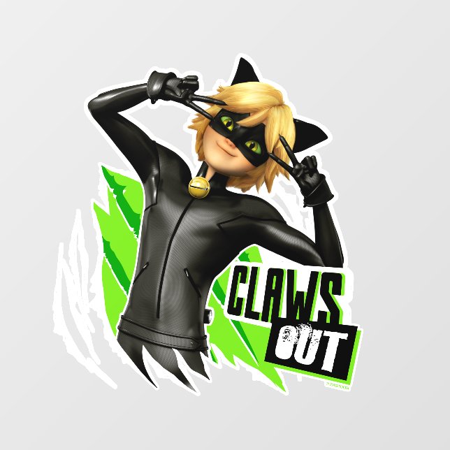 Cat Noir | Claws Out Graphic Wall Decal (Front)