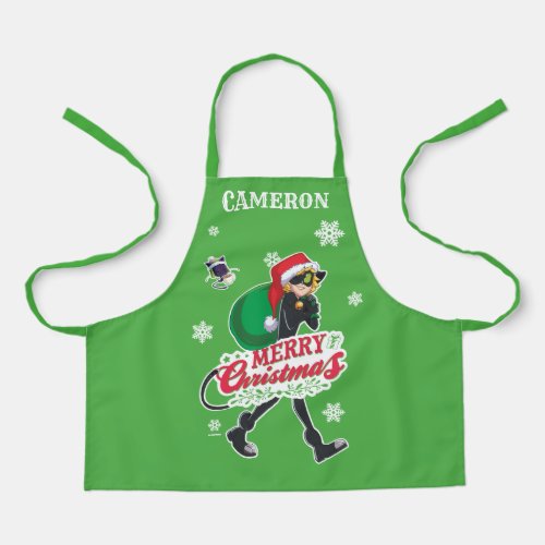 Cat Noir  Merry Christmas Apron