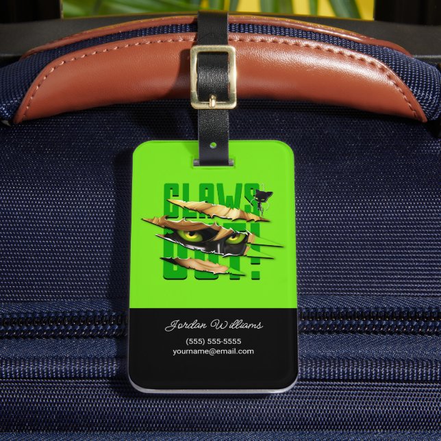 Cat Noir & Plagg | Claws Out Luggage Tag (Front Insitu 2)