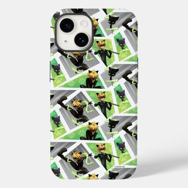 Cat Noir & Plagg Pattern Case-Mate iPhone Case (Back)