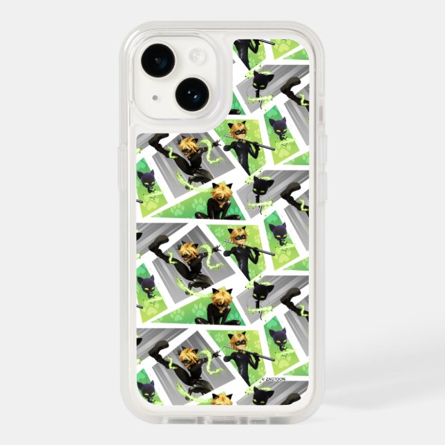 Cat Noir & Plagg Pattern Otterbox iPhone Case (Back)