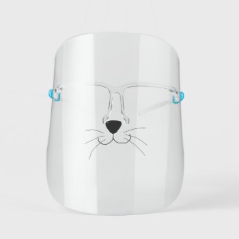 Cat Nose And Whiskers Kids Face Shield by Mousefx at Zazzle
