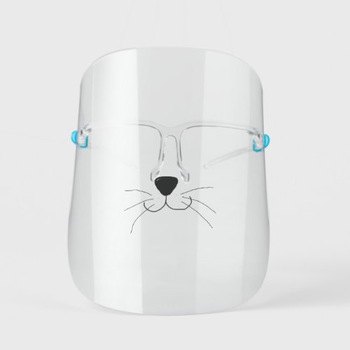 Cat Nose And Whiskers Kids Face Shield