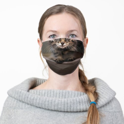 Cat Nose and Whiskers Photo Adult Cloth Face Mask