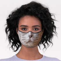 Cat Nose Gray Adult Premium Face Mask