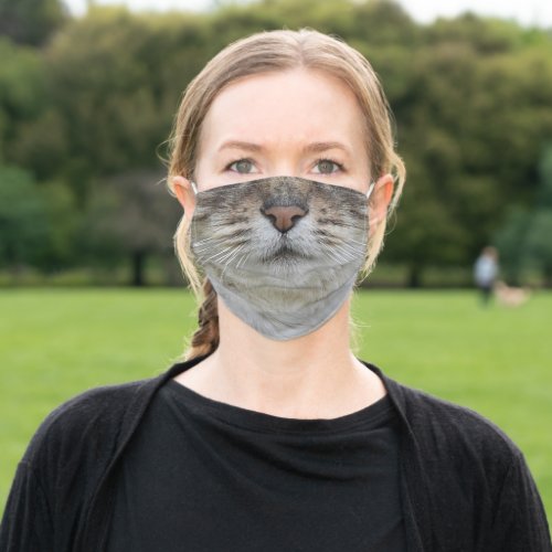 Cat Nose Whiskers 3D Kitty Adult Cloth Face Mask