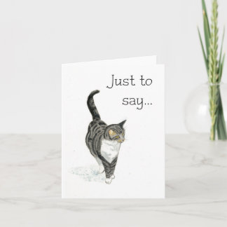 Cat Notecard - Just to say...