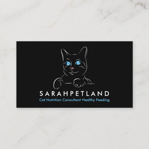 Cat Nutrition Consultant Healthy Feeding Business Card