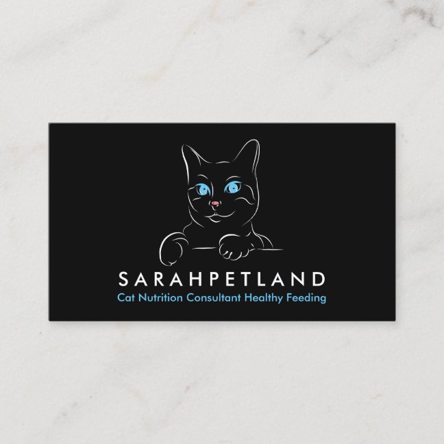 Cat Nutrition Consultant Healthy Feeding Business Card
