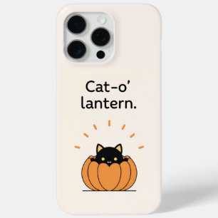 Cat-o’-Lantern Black Cat Pumpkin Halloween iPhone  15 Pro Max Case