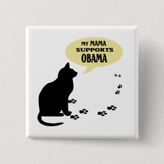 CAT OBAMA MAMA PIN